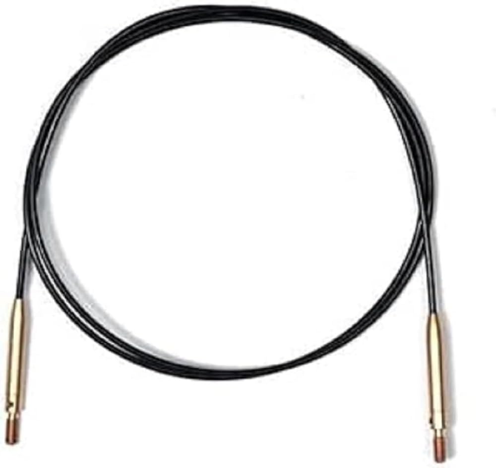 KnitPro - KnitPro The Mindful Collection Stainless Steel Black/Gold Swivel 360° Interchangeable Cable for 60cm Needle - 1 Piece