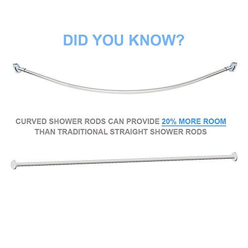 Oil Rubbed Bronze Curved Shower Rod - NO SAWING REQUIRED