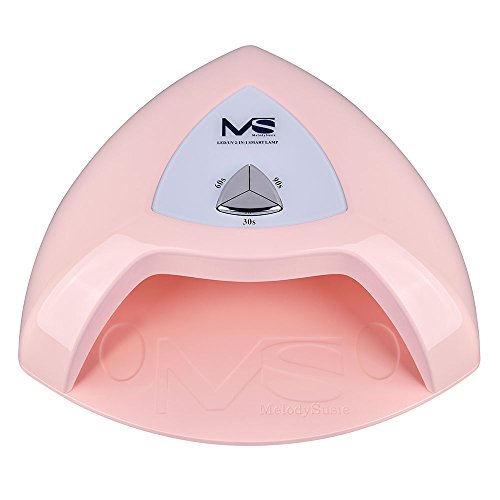 MelodySusie Eos Pro12W UV/LED Nail Lamp - Smart Nail Dryer, Cures All Major Gel Nail Polish Brands, Pink