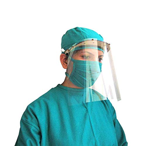 Dr Wonder Reusable Safety Face Shield with Adjustable Elastic Strap (Pack of 5)