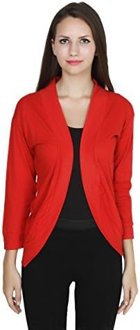 Teemoods Women's Cotton 3/4th Sleeves Shrug, Summer Shrug for Ladies
