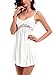 ADORNEVE Women Soft Lace Modal Sleepwear Chemises Full Slip Babydoll Nightwear