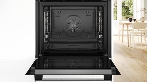 Bosch - forno multifunções pirolítico, série 4, 60 cm. largo, assistente de limpeza, aço, hba574es3