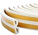 PRUGNA 20Ft Door Seal Weather Stripping, Window Rubber Seal Strip Self Adhesive Foam Tape for Door Window Gap and Wind Blocker, 3/8-Inch x 1/4-Inch x 20-Feet (White)