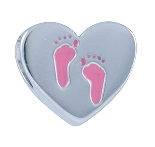 Harley-Davidson Womens .925 Silver Baby Girl Feet Heart Ride Bead