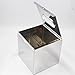 CONBEE Stainless Steel Cube Tissue Holder Box Corrosion Resistance Home Office Decor Silver Size 130×130×130mm