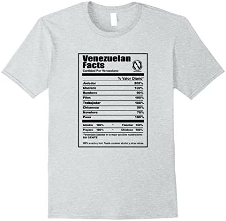 Mens VENEZUELA FACT SHIRT XL Heather Grey