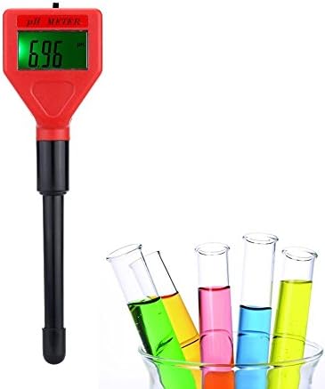 Mini Pen Type pH Meter - QIYAT Compact Rechargeable pH Tester with pH Electrode and Batteries, LCD Backlit Display Acidimeter Industry and Experiment Analyzer (ph-103)
