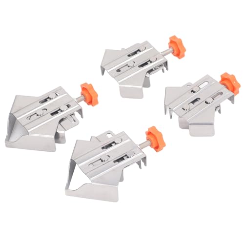 4Pcs Corner Clamp, Stainless Steel Right Angle Clamp, 90 Degree Wood Clamps, Opened Closed Adjustable Right Angle Clamp, for Welding DIY Woodworking