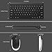 MoKo Wireless Keyboard and Mouse, 2.4G Mini Small Rechargeable Keyboard Mouse Combo for Computer, Laptop, Desktop, PC, Compatible with Windows XP/Vista / 7/8 / 10 - Black