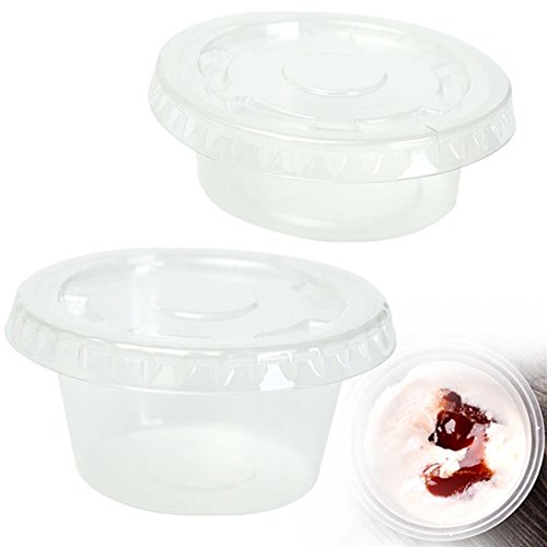 Food Storage Containers with Lids, Disposable Plastic Chutney Cups