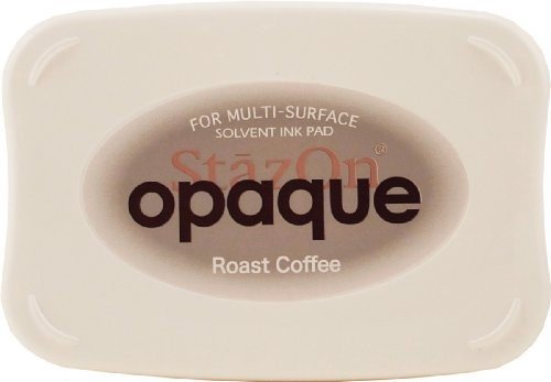 Tsukineko TsukinekoStazOn Ink Stamping-Brown, Roasted Coffe-Large-Opaque, Air Dries, Archival, pad Size: 7.6 x 4.7 cm