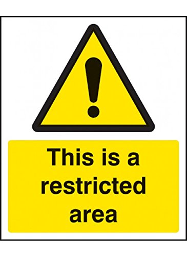 Caledonia Signs 11728K This is a Restricted Area Sign, Rigid Plastic, K: 400 mm x 300 mm