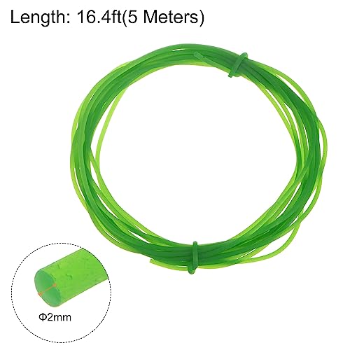 HARFINGTON Polyurethane Round Belts 2mm Dia 16.4ft(5 Meters) Length