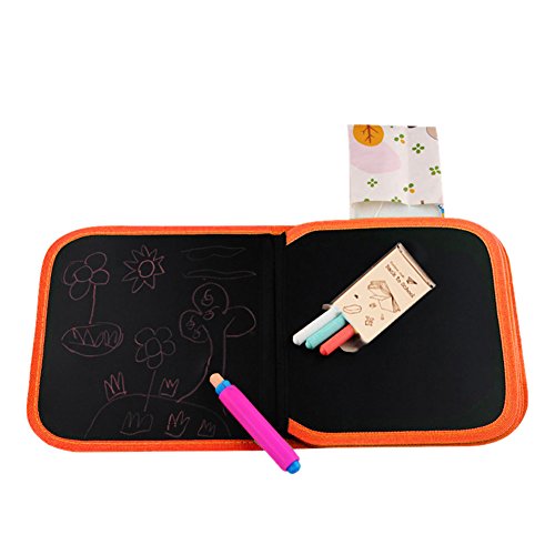 Leiyini Travel Doodle Mat Portable Drawing Board Children Mess Free Chalk Board Doodle & Drawing Book Early Educational Learning Toy (B)