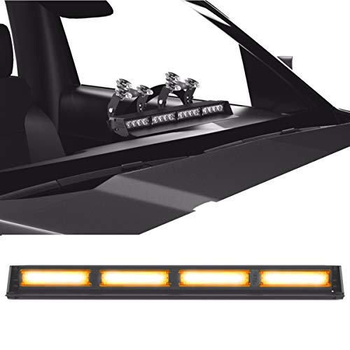Striker TIR 4 Head LED Dash Light for Emergency Vehicles/Warning Strobe Deck/Dash Light Windshield Mount - Amber/Amber