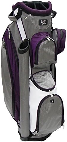 RJ Sports LB-960 Ladies Cart Bag with 3 Pack Head Covers, 9", Grey/Purple