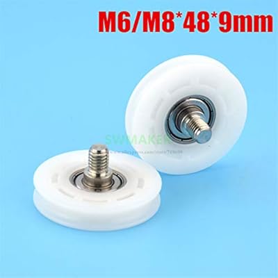 Size M6x48x9mm Roller Wheel Guide Roller Pom For Drawer Zamtac