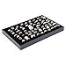 Wudygirl 7 Slots Velvet Ring Earrings Tray Storage Jewelry Showcase Display Stackable Rings Organizer Holder for Drawers, Black (Ring Tray)