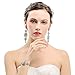mecresh Silver Bridal Long Earring and Tennis Bracelet Austrian Crystal Jewelry Sets