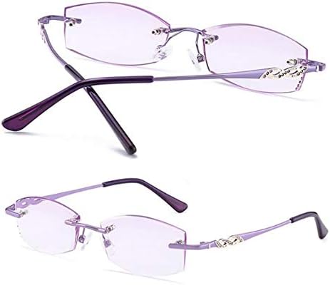 女性用老眼鏡 ファッションリーダーメガネ 縁なし眼鏡 ブルーライトブロッキング アンチアイストレイン パープル B0865rll 1 210円 人気海外一番 100 品質保証 全品送料無料 即日出荷 Sale開催中