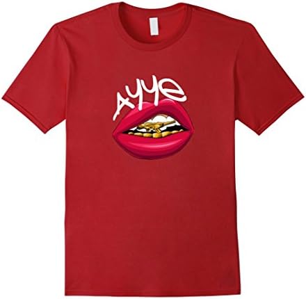 Mens Hella Fresh Grillz Golden Teeth Graphic T Shirt 3XL Cranberry
