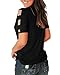 Jescakoo Womens T Shirts Short Sleeve Rayon Tops for Women Cute Tops Black XL