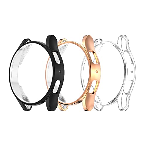 Rc-Z for Samsung Galaxy Watch 5/Galaxy Watch 4 40mm Case, 4-Pack Soft TPU Full Around Face Cover Replacement Screen Protector Bumper Accessories for Samsung Galaxy Watch 5/Galaxy Watch 4 40mm