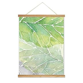 Hanging Poster NO Magnetic Wooden Framed, Colorful Leaves Fulfilled Home Wall Canvas Prints Decoration Ready to Hang - 18"x24" inches