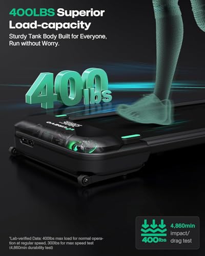 UREVO Smart Walking Pad Treadmill,9% Auto Incline, Quiet Operation, 2.5HP Dual Brushless Motorized, Standing Desk Treadmill, AI App with World Tour & HIIT, 12-Point Shock Absorption, Immersive Hiking