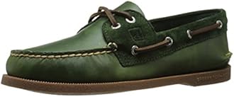 Sperry Top-Sider Men's A/O 2 Eye Cyclone Boat Shoe, Olive, 10 M US