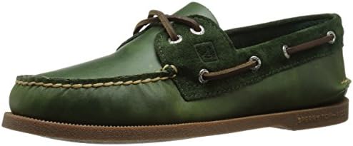 Sperry Top-Sider Men's A/O 2 Eye Cyclone Boat Shoe, Olive, 10 M US