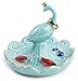 Monarch Housewares Peacock Ring Jewelry Holder - Aqua Blue and Gold Porcelain - Tray Trinket Coin Tidbit Dish – Great Gift Item