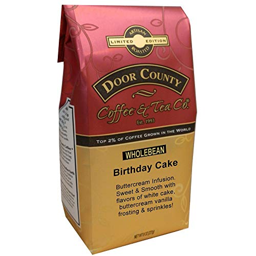 Door County Coffee, Wholebean, 10oz Bag (Birthday Cake, Wholebean)