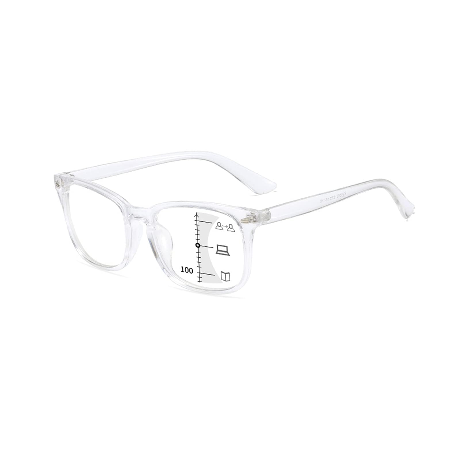 Suertree Bifocal Glasses Blue Light Filter Reading Glasses Anti Blue Light Readers Multifocal Vision Correction Glasses Women Men Clear 3.5X
