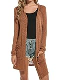 Meaneor Women's Casual Open Front Long Sleeve Knitted Cardigan Sweater