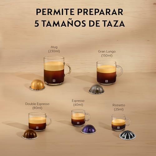 Krups nespresso vertuo pop xn9205 - cafeteira cápsula, máquina de café expresso, 4 tamanhos de xícara, tecnologia centrifusion, 35% plástico reciclado, vermelho picante