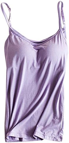 OyTas Women's Padded Active Vest Camisole Tanks Tops Vest