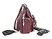 Concealed Carry Purse - Genuine Leather Locking CCW Gun Bag - Left and Right-hand Draw, Wine