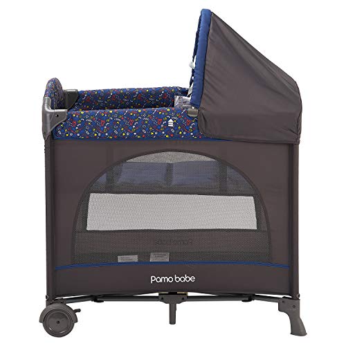 Pamo Babe Portable Lightweight Playard with Mattress (Blue) Pricepulse