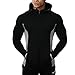 EU Men's Workout Full Zip Hoodie Gym Sweatshirts with Zipper Pockets Jackets