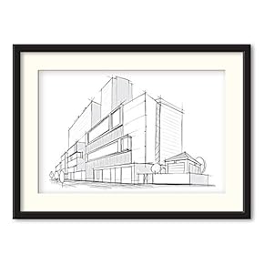 Black Paper Framed Canvas Wall Art for Living Room, Bedroom Black and White Structure Canvas Prints for Home Decoration Ready to Hanging - 23x31 inches