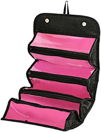 Zhisan Multifunction Roll-N-Go Cosmetic Bag Roll Up Toiletry Bag for Travel (Black)