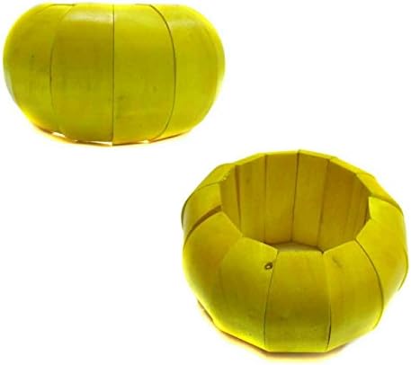 Classy Looking wooden bracelate in Yellow look