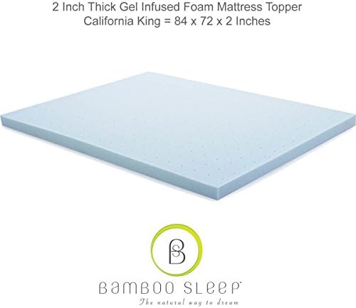 Bamboo Sleep 2" Gel Infused Aerated Foam Mattress Topper (Cal King)