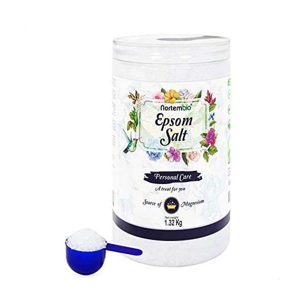 Nortembio-Epsom-Salt-132-Kg-Source-of-Magnesium-Epsom-Bath-Salts-Pharmaceutical-Grade-Epsom-Salts-for-Bath-Bombs-Bathing-and-Muscle-Relaxation-E-Book-Included Nortembio Epsom Salt 1,32 Kg. Source of Magnesium. Epsom Bath Salts - Pharmaceutical Grade. Epsom Salts for Bath Bombs…