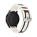 HandyGear Sport Band Compatible Gear S3 Frontier Classic Galaxy Watch 46mm Smart Watch, 22mm Nylon Style Leather Sports Replacement Strap Samsung Gear S3 Frontier Classic (S3 Canvas White)