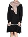 Mordenmiss Women's Daily Knitwear Spring Loose Sweater Dress (Large, Black)