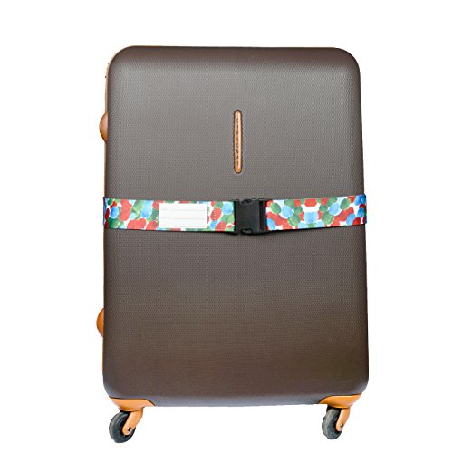 DYZD Multicolor Luggage Strap - Dacron Suitcase Travel Belt, 2.06m (Style 4)