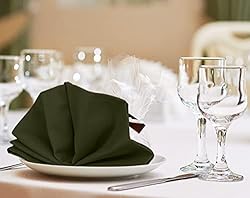 Utopia Kitchen Olive Cloth Napkins [12 Pack, 18x18